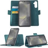 Geschikt voor Samsung Galaxy Galaxy S24+ - Book Case Hoesje - Uitneembaar Hoesje - Magnetische Sluiting - Portemonnee Turqoise