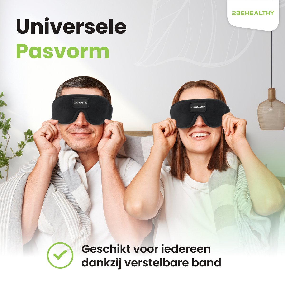 2BEHEALTHY Slaapmasker - 100% Verduisterend - Met Opbergzakje - Oogmasker - Slaap Masker - Slaapmasker Mannen - Slaapmasker Vrouwen - Eye Mask - Sleeping Mask — afbeelding 5