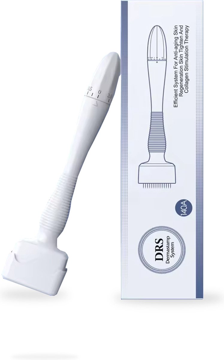 Goedkoopste Verstelbare Microneedling Dermastamp - QQP - Derma Stamp - Dermarolling - 140 naalden - Dermaroller - Verstelbaar - Geschikt voor Huid, Haar- en Baardgroei - Dermastamp - Haargroei