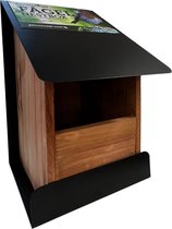 Nestkast voor roodborstjes - Vogelhuis - Hout Met Metaal - 20x25x40 cm