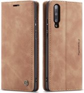 CaseMe Book Case - Samsung Galaxy A70 Hoesje - Bruin