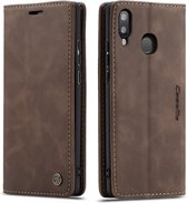 CaseMe Book Case - Geschikt voor Samsung Galaxy A20e Hoesje - Donkerbruin