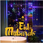 Ramadan decoratie - Eid Mubarak - Maan en Ster - Tuinverlichting - Multicolor - 3,5 meter