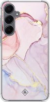 Casimoda® hoesje - Geschikt voor Samsung Galaxy A55 - Marmer roze paars - Shockproof case - Extra sterk - TPU/polycarbonaat - Paars, Transparant