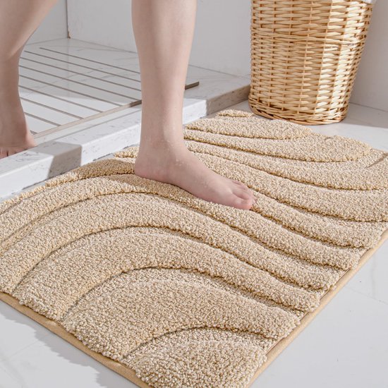 Badkamermat 60 x 90 cm, antislip badmat, absorberend wasbaar ...