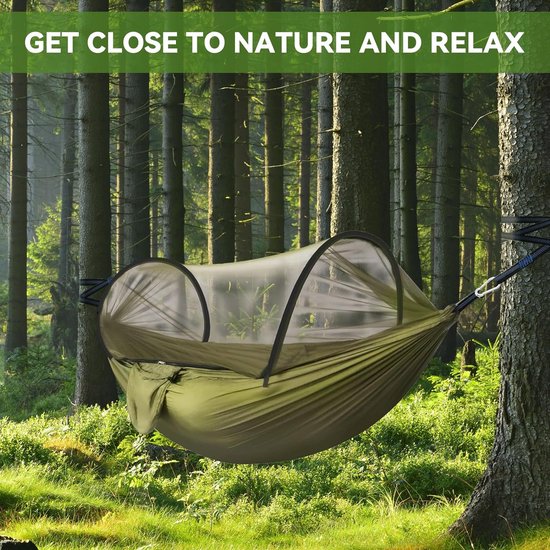 MalloMe Eenpersoons hangmat (285 x 140 cm) ultralichte reis MalloMe Eenpersoons hangmat (285 x 140 cm) ultralichte reis