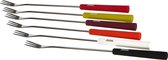 kaasfondue-vorken Basic kleurrijk 6 stuks, roestvrij staal, zilver, 2 x 12 x 27,5 cm