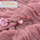 Set van 10 kaasdoek-tafellopers, stoffige roos, 90 x 300 cm, roze rustieke gaasstof, boho-tafelloper, kaasdoek-tafelloper, bruiloftstafelkleed voor bruiloftsfeest, bruidsdouchetafel
