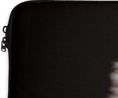 Laptophoes 17 inch - Aap - Vacht - Zwart - Laptop sleeve - Binnenmaat 42,5x30 cm - Zwarte achterkant