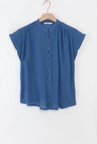 Sissy-Boy - Blauw T-shirt met knopen