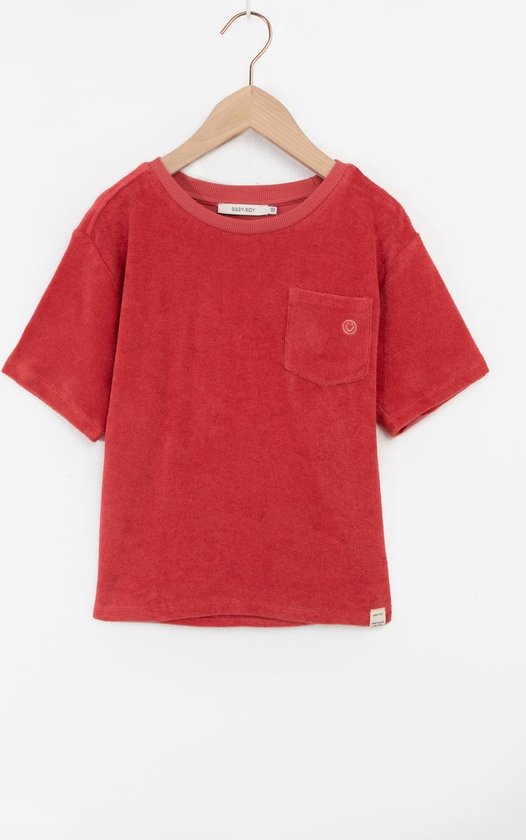 Sissy-Boy - Rood badstof T-shirt met geborduurd artwork