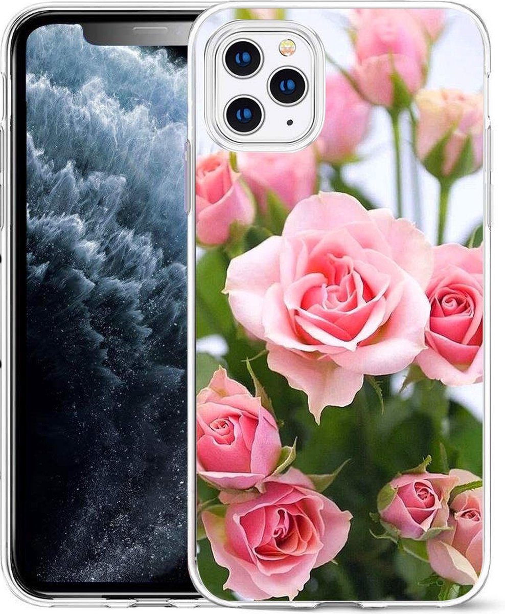 Cityhoesje-iPhone 14 Pro hoesje – Bloemen – Backcover