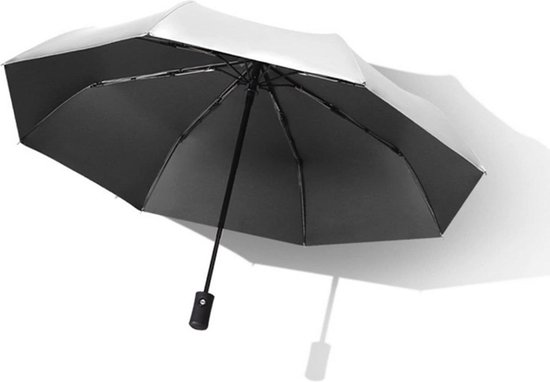 Winddichte compacte automatische paraplu voor regen reizen - opvouwbare rugzak portemonnee parasol met automatisch openen/sluiten knop (Zwart) umbrella