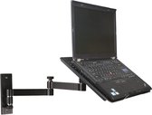 Universele muurbeugel voor laptop en tablet - zwart met adapterlade tablet holder for bed