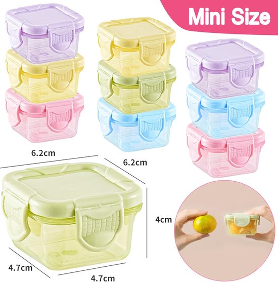 WEMUBSU Kleine glazen containers met deksels, 6-pack 170 g To Go