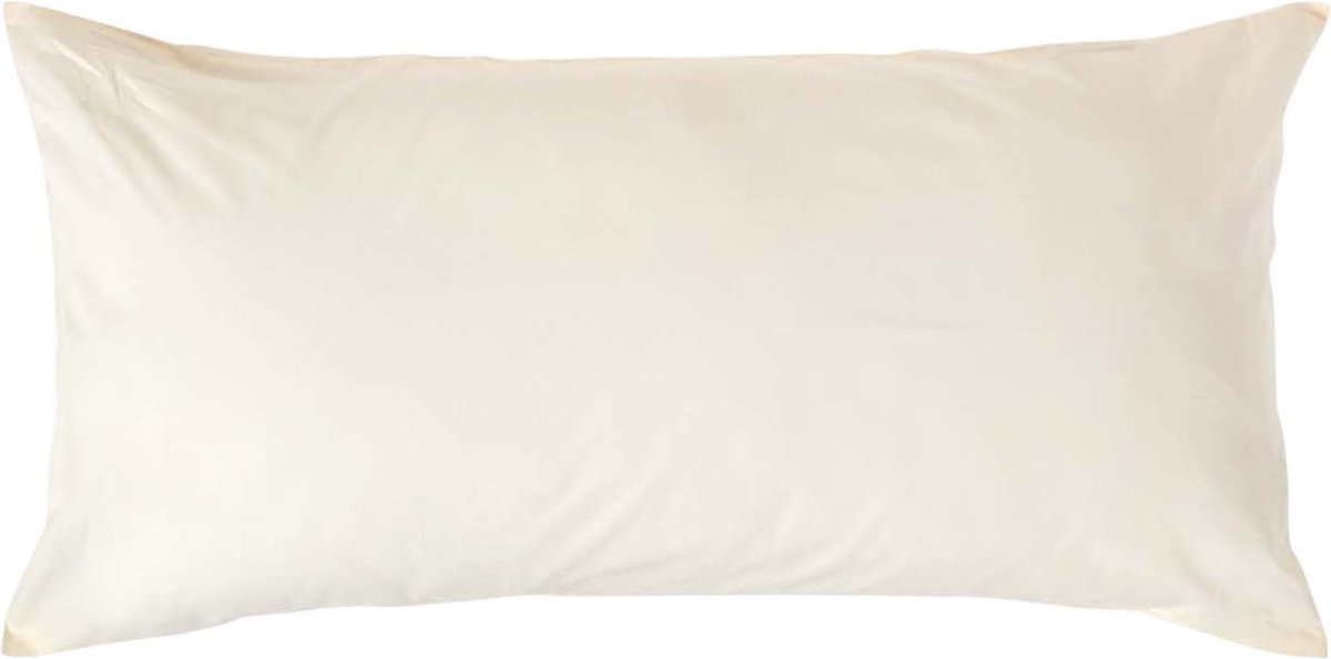Homescapes Kussensloop 40x80 cm – Crème – 100% Egyptisch Perkal Katoen – 200 TC