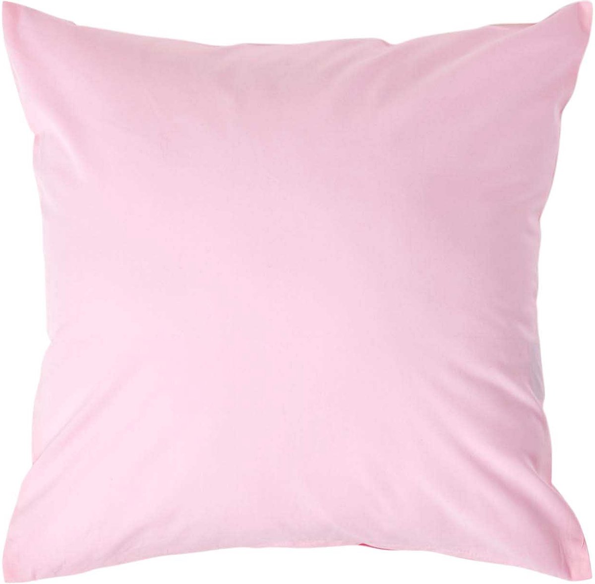 Homescapes Kussensloop 40x40 cm – Roze – 100% Egyptisch Perkal Katoen – 200 TC