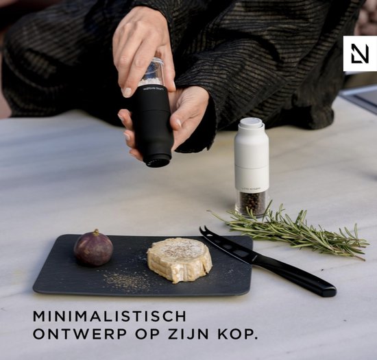 LARS NYSM Zout- en Pepermolenset Roestvrij Staal met Verstelbare Molen I Fles Design Kruidenmolens Set Handleiding (Brown/Beige LARS NYSM Zout- en Pepermolenset Roestvrij Staal met Verstelbare Molen I Fles Design Kruidenmolens Set Handleiding (Brown/Beige