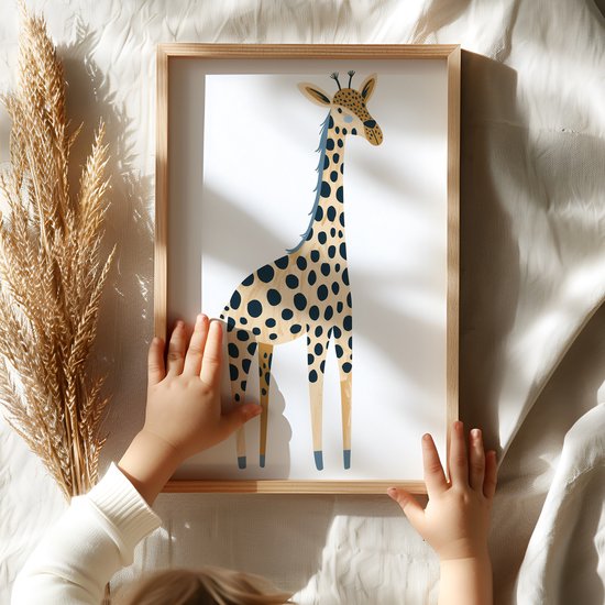 Affiche chambre d'enfant girafe - Décoration Chambre de bébé - 30x40 cm - 1 pièce