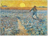 Tuinposter - Tuindoek - Tuinposters buiten - De zaaier - Vincent van Gogh - 120x90 cm - Tuin