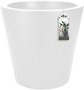 Elho Pure Straight Round 35 - Pot De Fleurs pour Intérieur Et Extérieur - Ø 34.5 x H 33.0 cm - Blanc