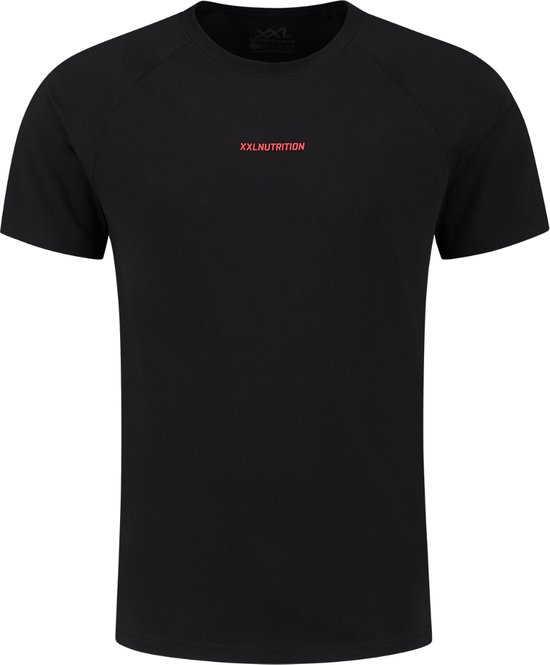 XXL Nutrition - Rival T-shirt - Sportshirt Heren, Casual & Atletisch, Fitness Shirt - Slim Fit met Raglan Mouwen - 95% Katoen, 5% Elastane - Zwart - Maat M