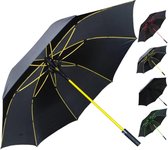 95 km/u Winddichte StormFighter Paraplu - Versterkt Glasvezel Frame - Voor 1 of 2 Personen - Automatisch - Antisliphandgreep - Zwart umbrella