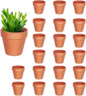 20 stuks ronde kweekpotten, terracotta bloempotten, plantenpotten met drainagegat, Chinese stijl, herbruikbare bloempotten, voor zaailingen en zaden (4,5 x 4,5 cm)
