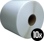DULA Compatible Zebra Labels 70x50mm - 1000 etiketten per rol - kern 25mm - Wit - Permanent - 10 rollen