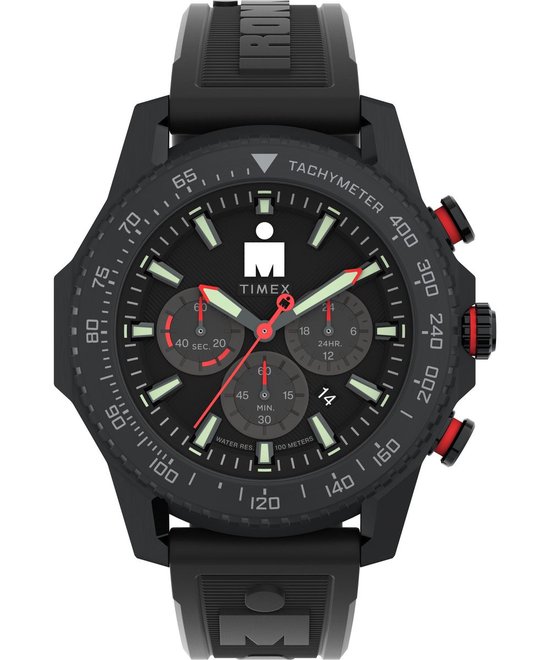 Timex Adrenaline Pro Chrono TW2W55400 Horloge - Kunststof - Zwart - Ø 48 mm