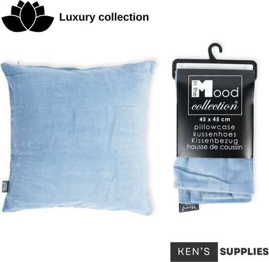 Ken's Luxury Collection - In The Mood Collection - Sierkussenhoes Rich Lichtblauw 45x45 cm