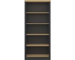 Nola wandkast 4 planken koffiekleur.