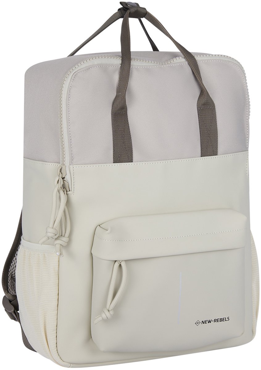 New Rebels Backham Springfield Beige 16L Rugzak Waterafstotend Laptop 14