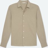 Solution Clothing Lean - Casual Overhemd - Shirt - Lange Mouwen - Regular Fit - Volwassenen - Heren - Mannen - Taupe - Beige - XXL