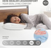 Metalen bed 90x200 cm zwart met lattenbodem en matras met houten hoofdbord en voeteneind ML design