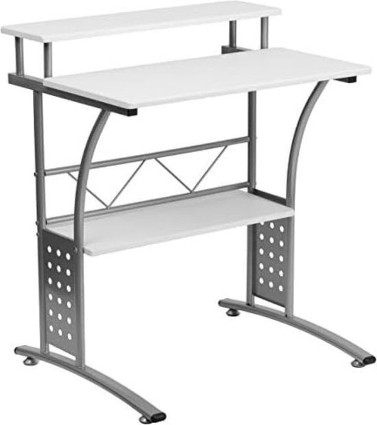 Gratyfied - Computertafel Voor Laptops - Computertafel - Laptoptafel Verrijdbaar - Workstation Lessenaar - Wit