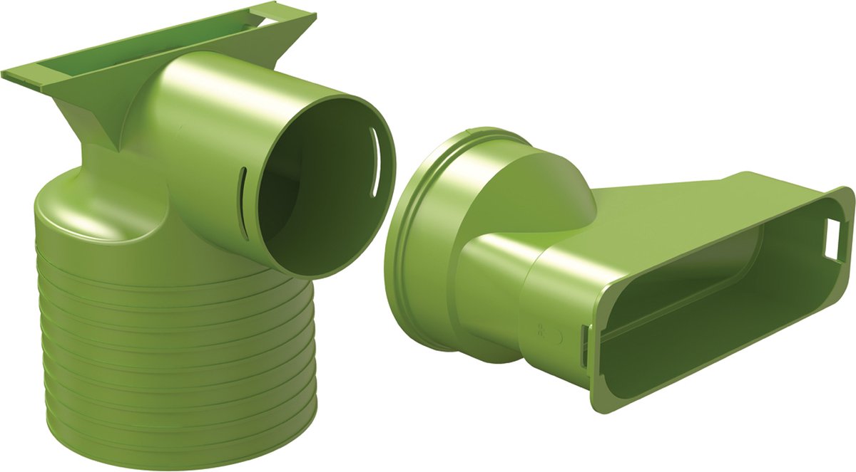 Ubbink Air Excellent 45SC ventieladapter 125 1x90Â°