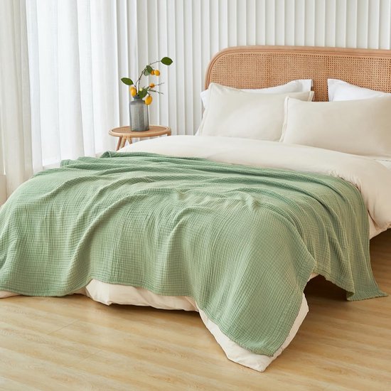 Montivo Musselin Decke 150x200 cm – Leichte Sommerdecke aus 100% Baumwolle, Weiche & Atmungsaktive Musselin-Decke für Erwachsene, Kinder & Baby, Perfekt für Bett, Sofa (Grau, King 200x230cm