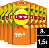Lipton Ice Tea - Peach - laag in calorieën - 8 x 1.5L
