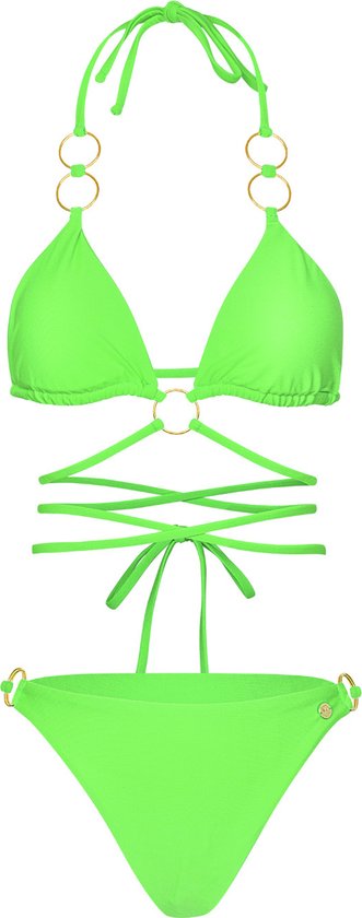 Bikini gouden ringen - Green L