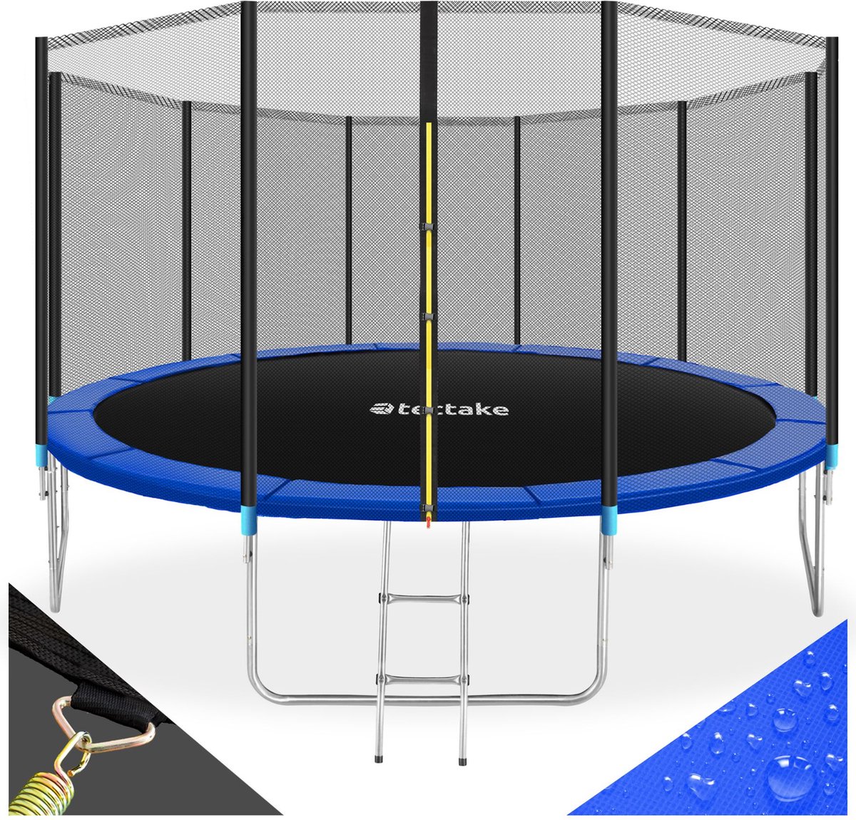 tectake® - TÜV-geteste tuintrampoline kindertrampoline met veiligheidsnet, als buitenspeelgoed, sporttrampoline of buitenspeelgoed, speeltoestel voor in de tuin - 427 cm