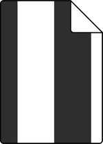 Proefstaal ESTAhome behang strepen zwart wit - 139111 - 26,5 x 21 cm