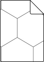 Proefstaal ESTAhome behangpapier hexagon zwart wit - 139311 - 26,5 x 21 cm