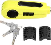 Stuurslot roestvrij staal diefstalbeveiliging voor motorfietsen, scooters en ATV's (geel)