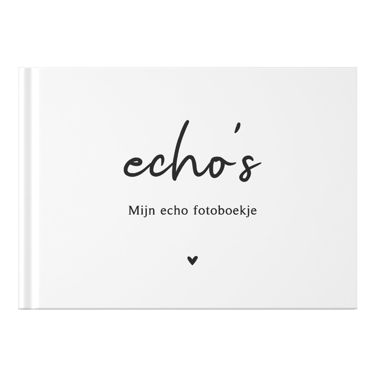 Fyllbooks - Mijn Echo Boekje - Fotoboekje, Echo Bewaarmap - Invulboek voor Echofoto's - Zwart Wit