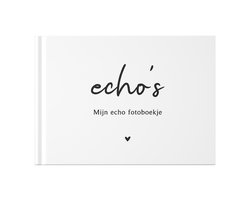 Fyllbooks - Mijn Echo Boekje - Fotoboekje, Echo Bewaarmap - Invulboek voor Echofoto's - Zwart Wit