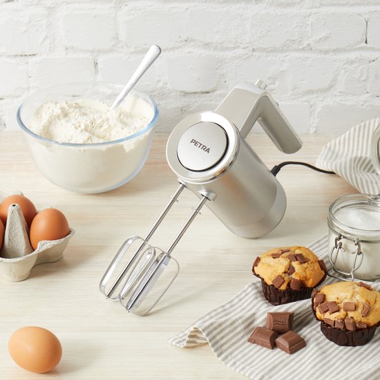 Petra Handmixer - Elektrische Garde - Opbergbasis - 5 Snelheden - Kneden, Kloppen, Kloppen van Petra — afbeelding 3