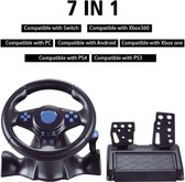 Luvlea gaming stuur – Race stuur – Triloptie – Voor Nintendo Switch – Playstation – PS4 – Xbox – met pedalen – 2in1 – Zwart