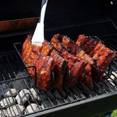 Digiplus Sparerib houder BBQ, Spare Rib Rack Barbecue Grill Oven, Geschikt voor elke barbecue, BBQ Sparerib rooster