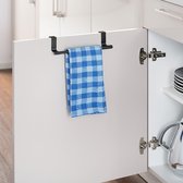 Wenko Uitschuifbare handdoekrek keukenkast zwart - 53247100 - Ophangen zonder boren, Uitschuifbaar